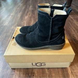 UGG black ankle boots - size 9